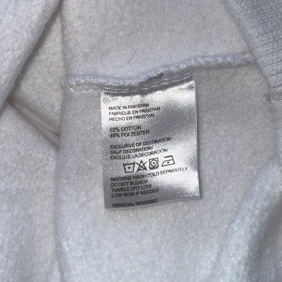 Pacific & Co White Crewneck Sweatshirt w/ Red & Pink Chenille Letters Unisex XL - Picture 6 of 6